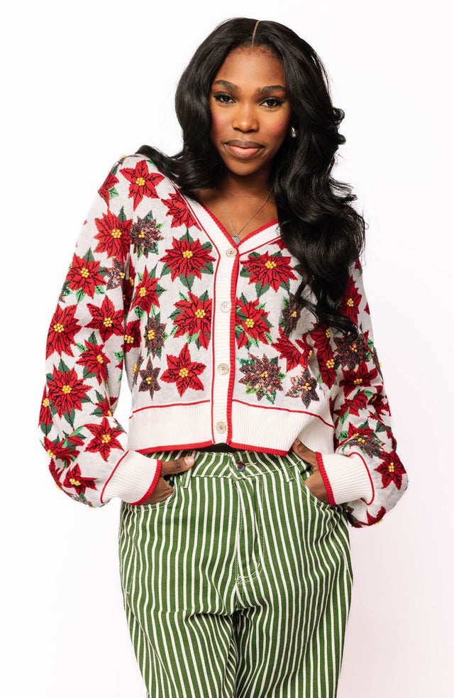 white christmas dresses Queen of Sparkles Kids Red Sequin Sparkle All The Way Pullover Kids S-7/8 main image 1