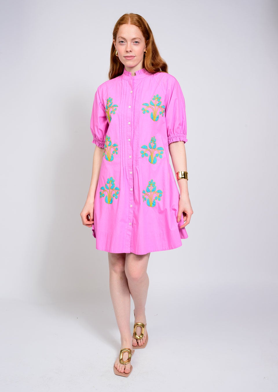 Ivy Jane 75774 Lilac Blocked Embroidery dress | The Gift Solution