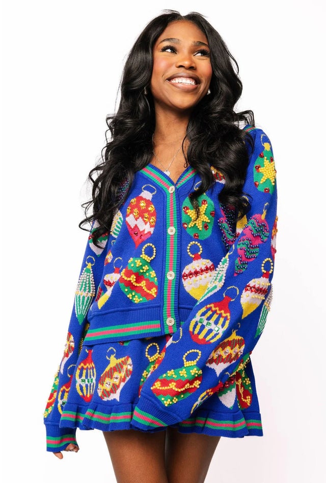 white christmas dresses Queen of Sparkles Nutcrackers & Dogs Sweatshirt Dress Red / Large (10/12)