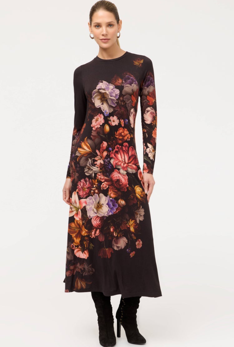 knee length dresses for ladies Beckett Floral Midi Dress main image 1